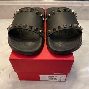 Valentino rockstud slides.